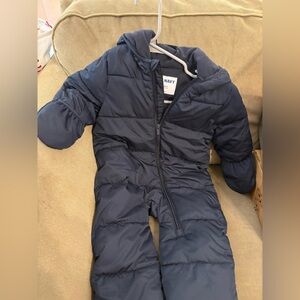 Old Navy Dark Blue Hooded Snowsuit 18/24 months.